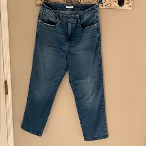 Good American women’s size 12 straight leg high waisted denim jeans